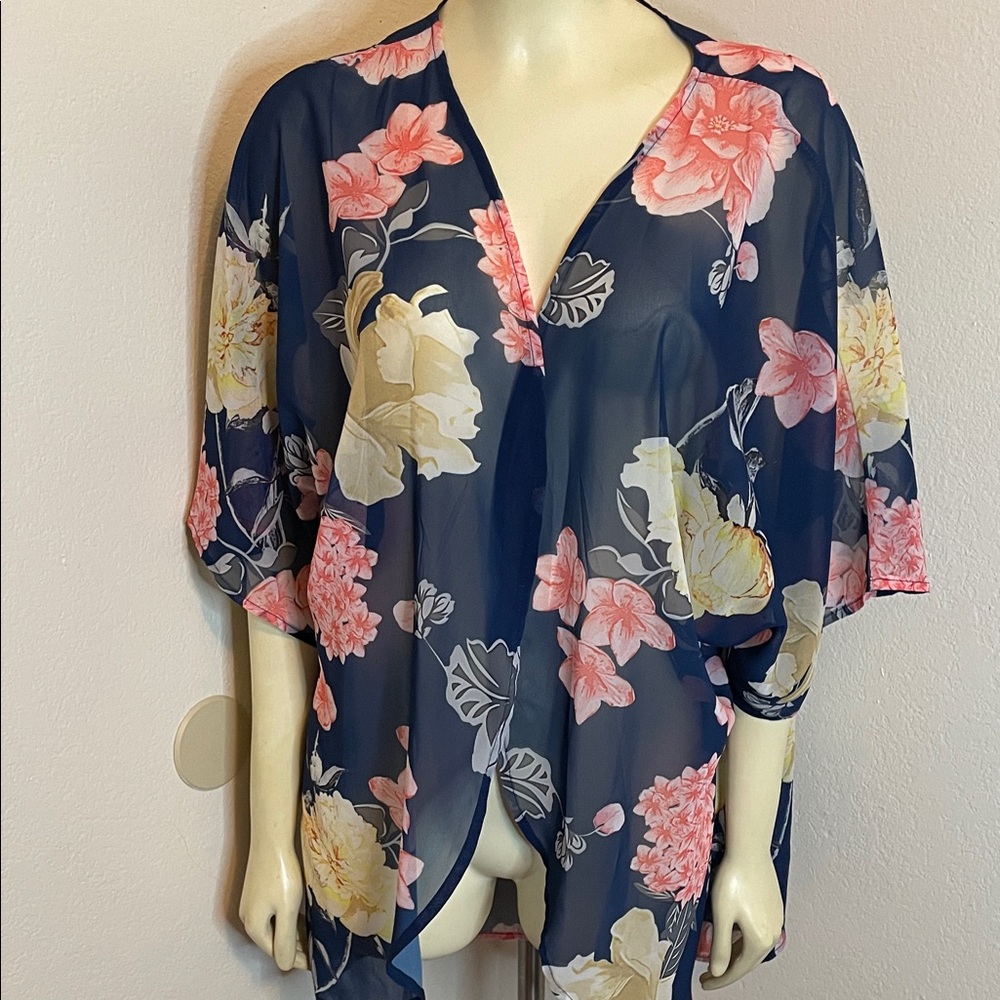 Floral Sheer Kimono Cardigan